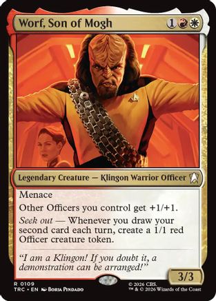 Image of Worf, Son of Mogh (Surge Foil) (TRC-109) - Commander: Star Trek Foil