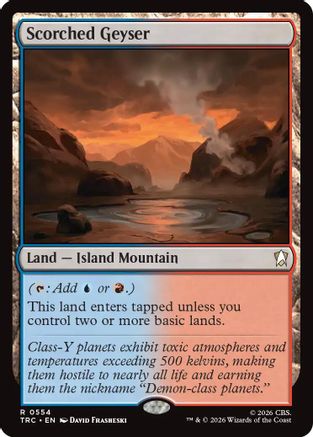Image of Scorched Geyser (Surge Foil) (TRC-554) - Commander: Star Trek Foil