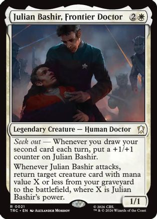 Image of Julian Bashir, Frontier Doctor (Surge Foil) (TRC-021) - Commander: Star Trek Foil