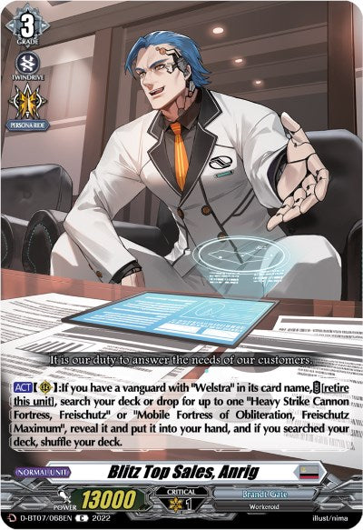 Image of Blitz Top Sales, Anrig (D-BT07/068EN) [Raging Flames Against Emerald Storm]