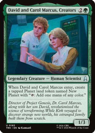 Image of David and Carol Marcus, Creators (TRK-193) - Star Trek