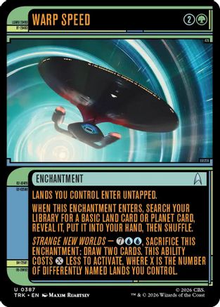 Image of Warp Speed (Showcase) (TRK-387) - Star Trek