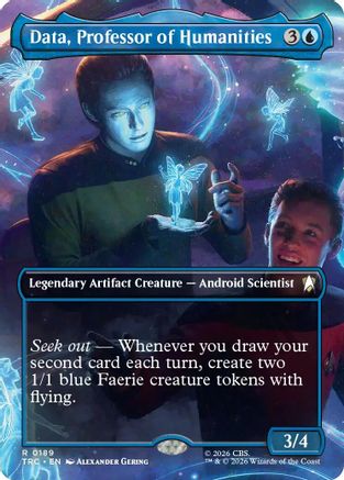Image of Data, Professor of Humanities (Borderless) (TRC-189) - Commander: Star Trek Foil