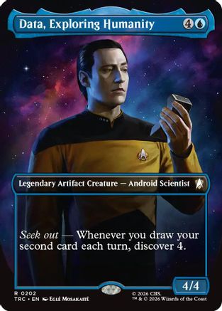 Image of Data, Exploring Humanity (Borderless) (TRC-202) - Commander: Star Trek Foil