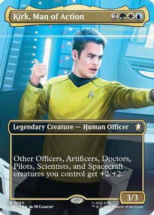 Image of Kirk, Man of Action (Borderless) (TRC-180) - Commander: Star Trek Foil