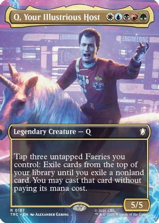Image of Q, Your Illustrious Host (Borderless) (TRC-187) - Commander: Star Trek Foil