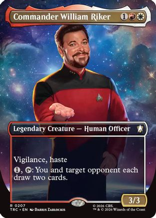 Image of Commander William Riker (Borderless) (TRC-207) - Commander: Star Trek
