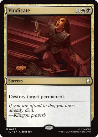 Image of Vindicate (Surge Foil) (TRC-482) - Commander: Star Trek Foil