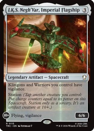 Image of I.K.S. Negh'Var, Imperial Flagship (Surge Foil) (TRC-113) - Commander: Star Trek Foil