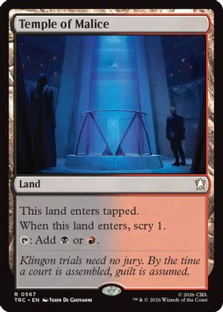 Image of Temple of Malice (Surge Foil) (TRC-567) - Commander: Star Trek Foil