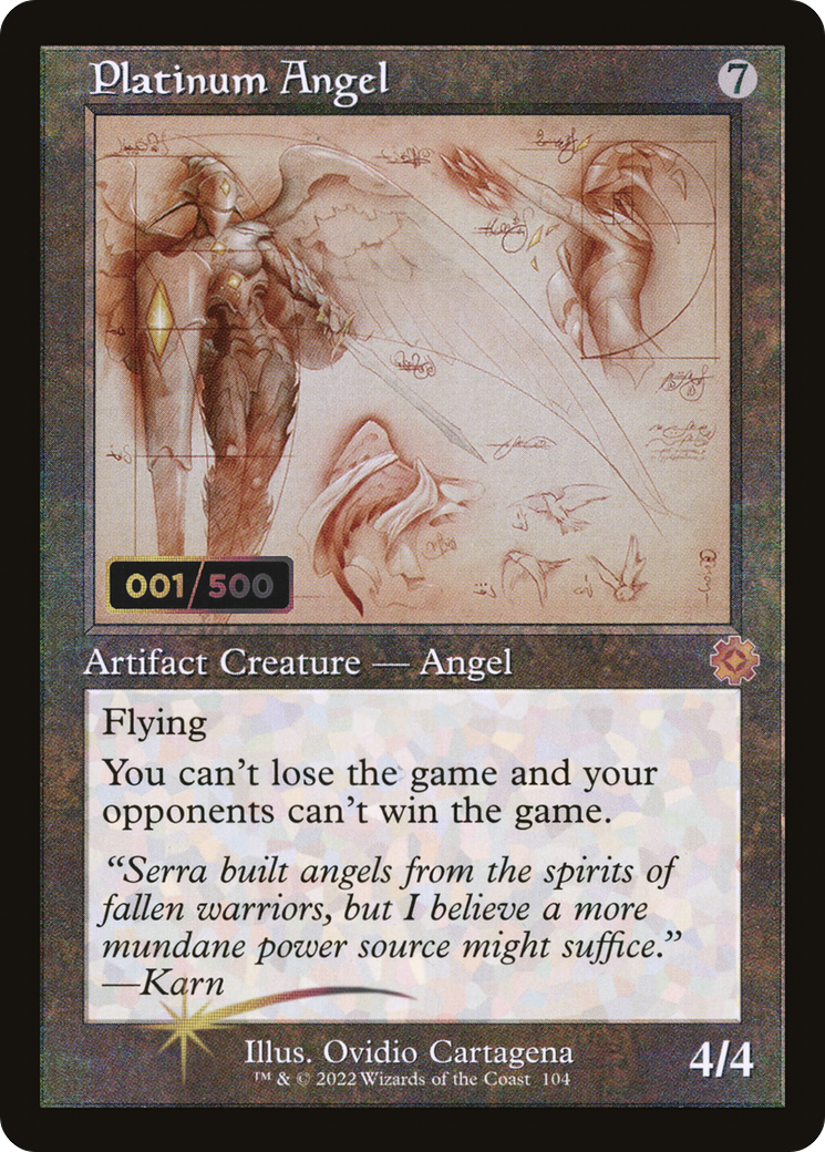 Image of Platinum Angel (Retro Schematic) (Serialized) [The Brothers' War Retro Artifacts]