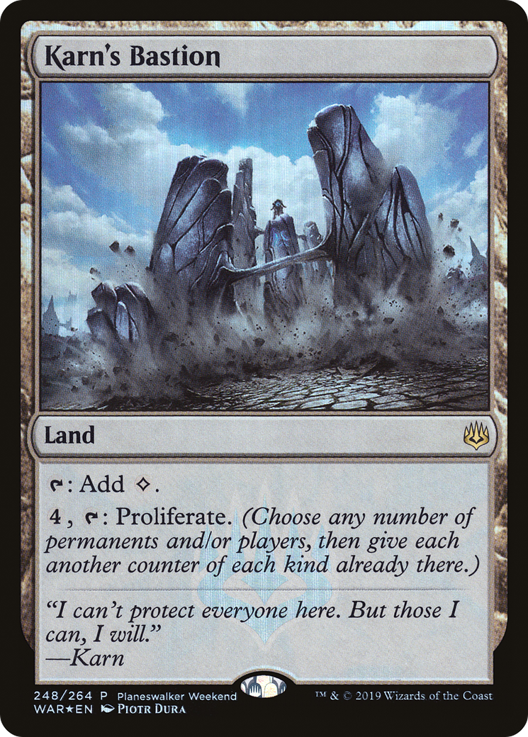 Image of Karn's Bastion (Planeswalker Weekend) [War of the Spark Promos]