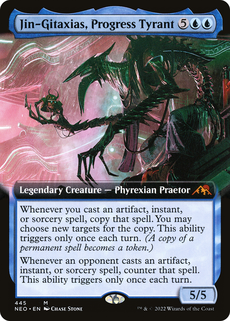 Image of Jin-Gitaxias, Progress Tyrant (Extended Art) [Kamigawa: Neon Dynasty]
