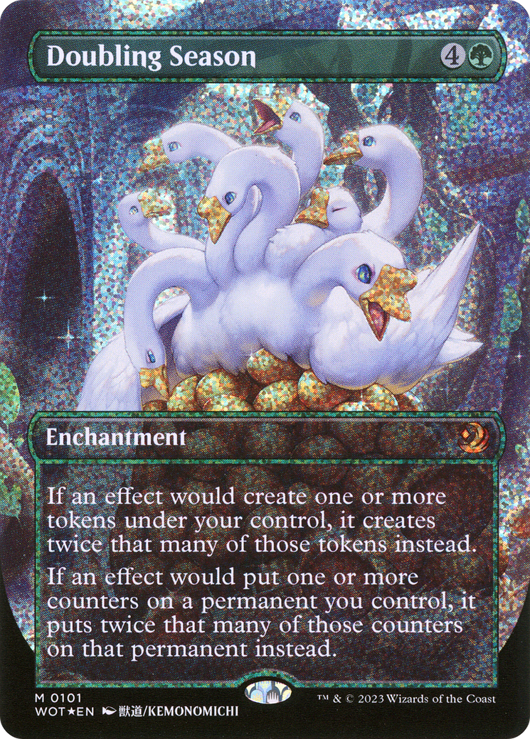 Image of Doubling Season (Anime Borderless) (Confetti Foil) [Wilds of Eldraine: Enchanting Tales]