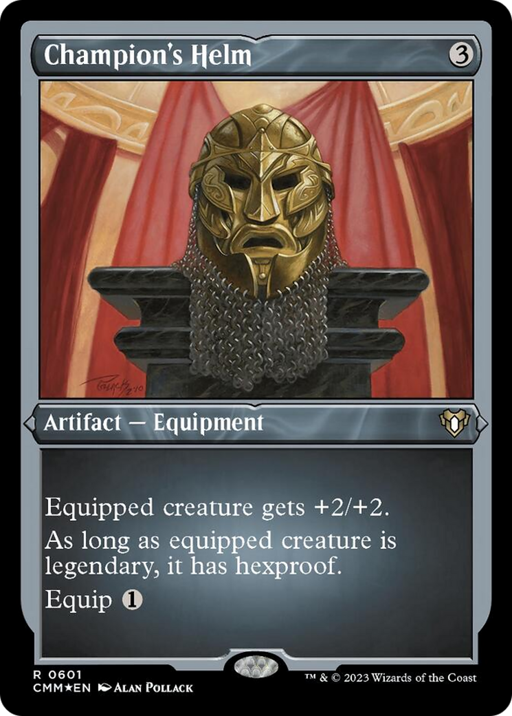 Image of Champion's Helm (Foil Etched) [Commander Masters]