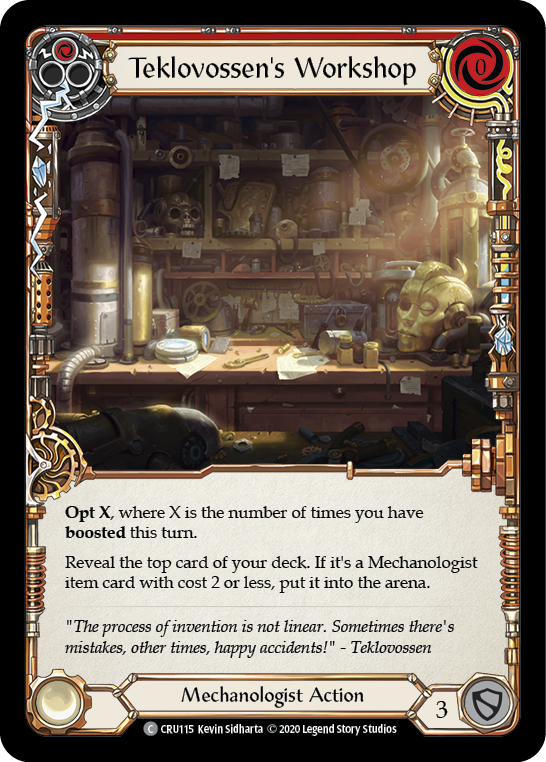 Image of Teklovossen's Workshop (Red) [CRU115] (Crucible of War)  1st Edition Rainbow Foil