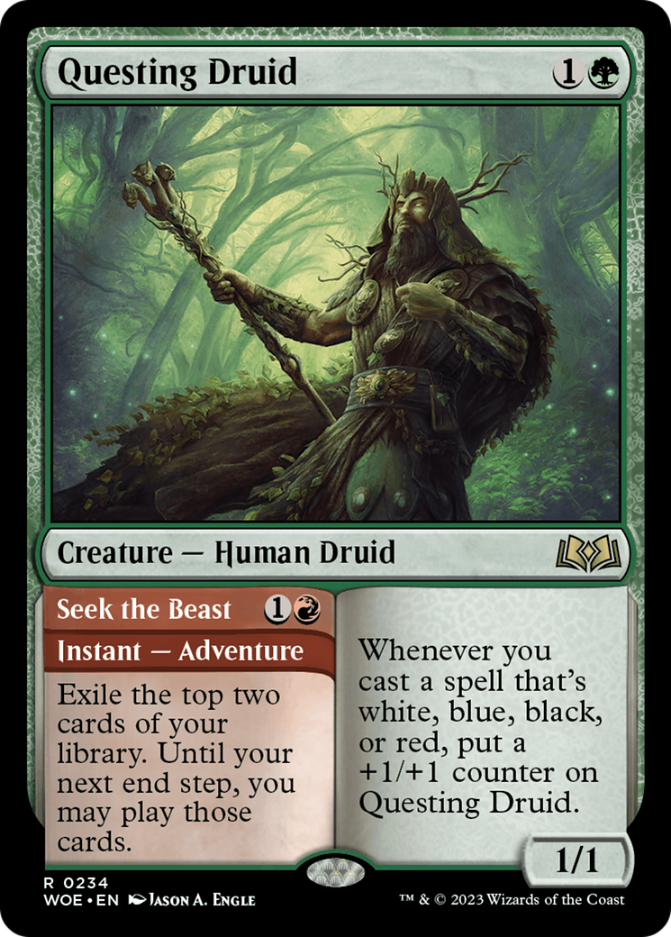 Image of Questing Druid // Seek the Beast [Wilds of Eldraine]