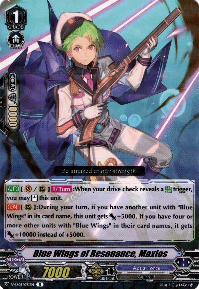 Image of Blue Wings of Resonance, Maxios (V-EB08/031EN) [My Glorious Justice]
