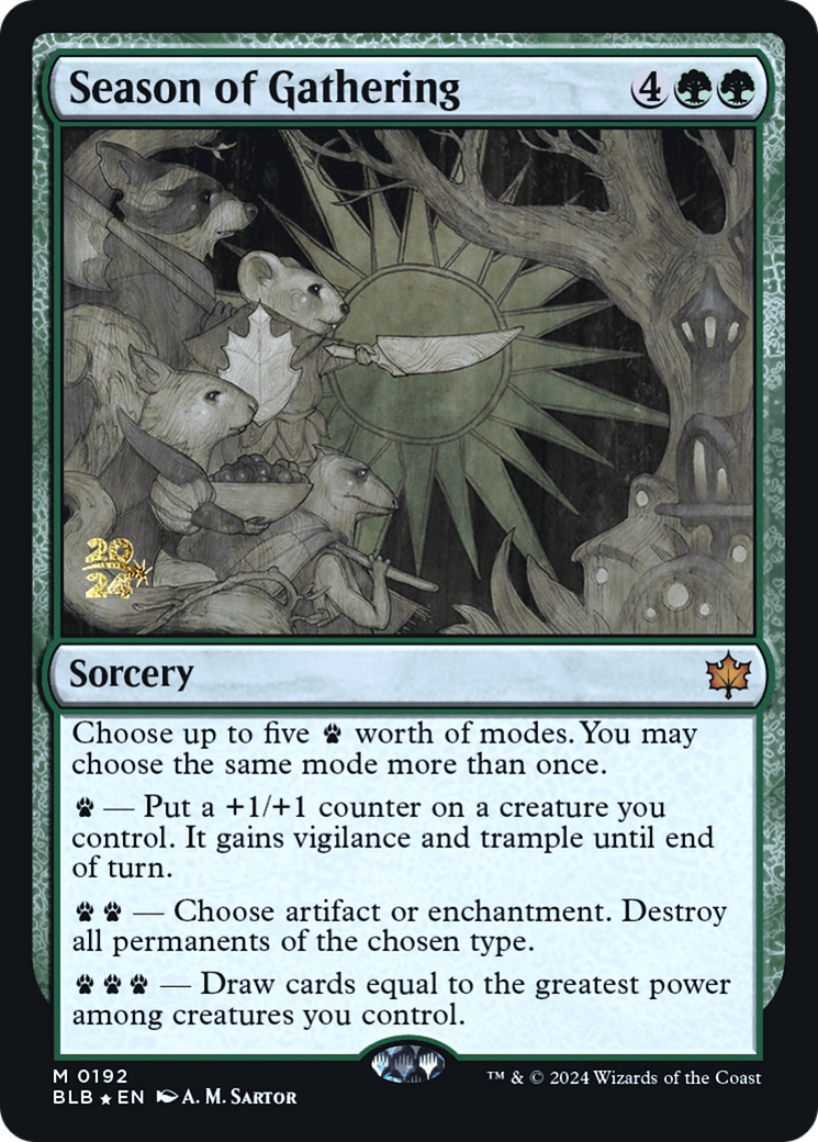 Image of Season of Gathering [Bloomburrow Prerelease Promos]
