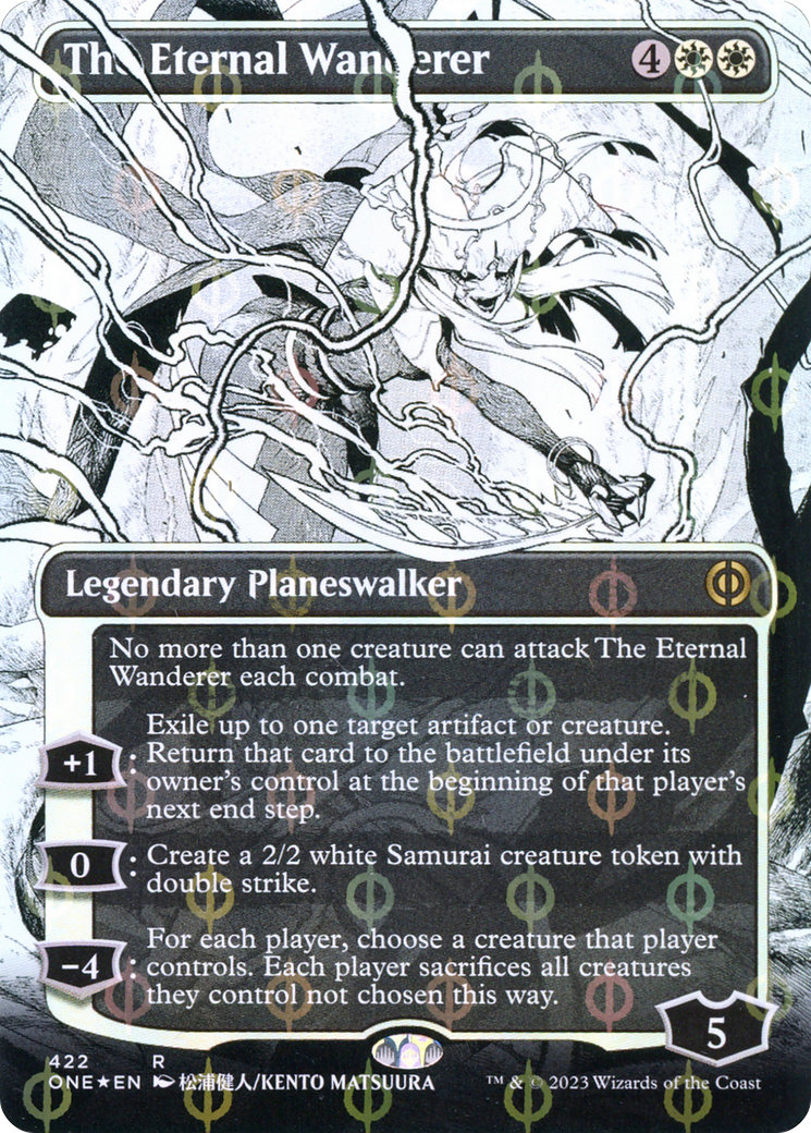 Image of The Eternal Wanderer (Borderless Manga Step-and-Compleat Foil) [Phyrexia: All Will Be One]
