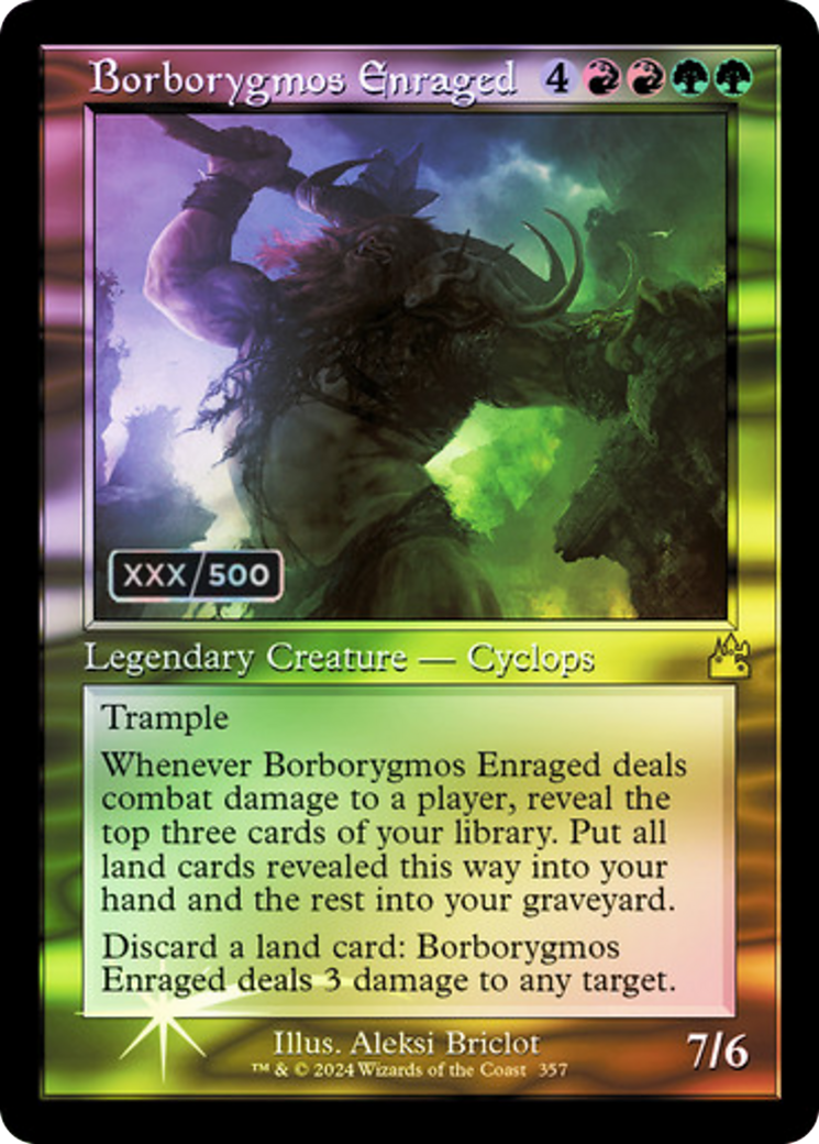 Image of Borborygmos Enraged (Retro) (Serialized) [Ravnica Remastered]