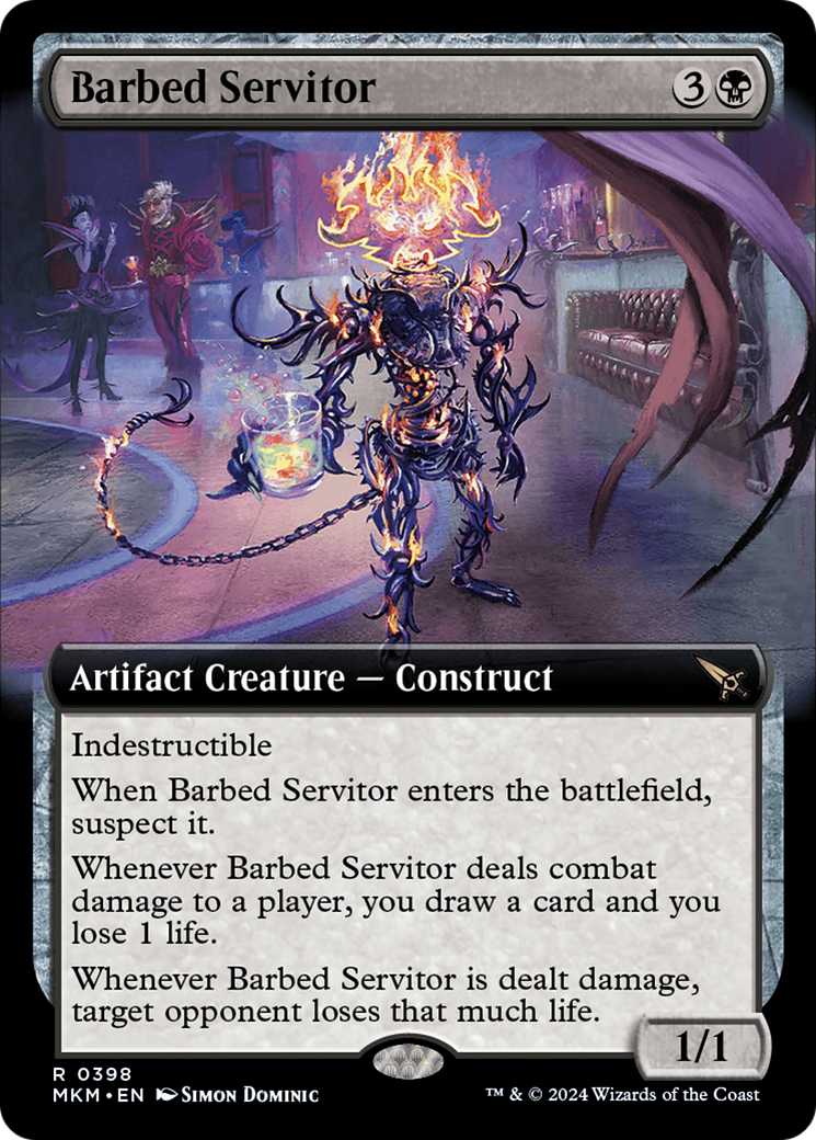 Image of Barbed Servitor (Extended Art) [Murders at Karlov Manor]