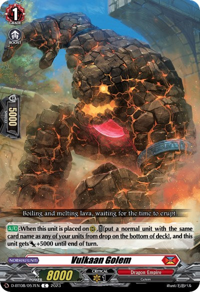 Image of Vulkaan Golem (D-BT08/057EN) [Minerva Rising]