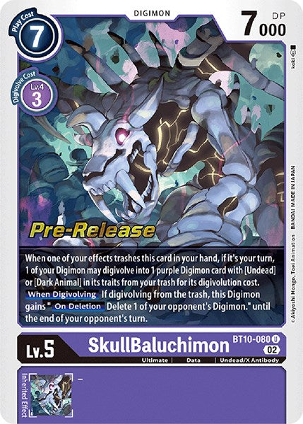 Image of SkullBaluchimon [BT10-080] [Xros Encounter Pre-Release Cards]
