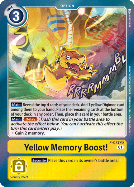 Image of Yellow Memory Boost! [P-037] [Promotional Cards]