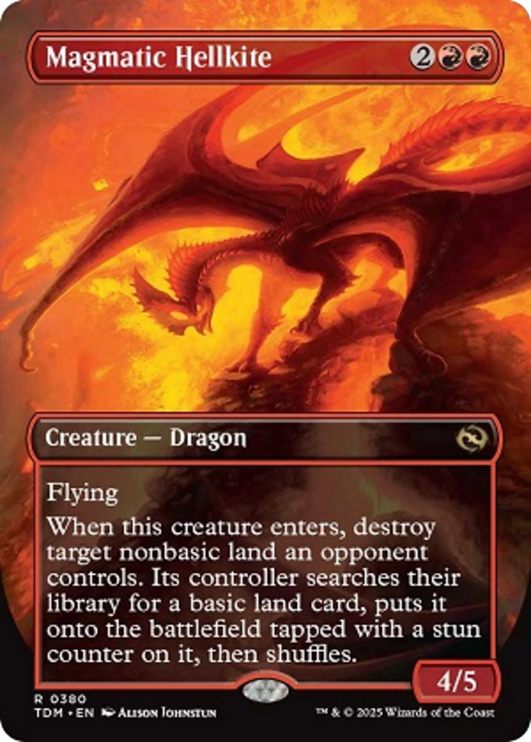 Image of Magmatic Hellkite (Borderless) [Tarkir: Dragonstorm]