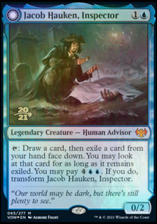 Image of Jacob Hauken, Inspector // Hauken's Insight [Innistrad: Crimson Vow Prerelease Promos]