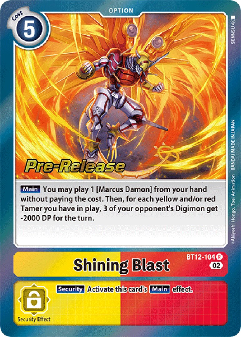 Image of Shining Blast [BT12-104] [Across Time Pre-Release Cards]