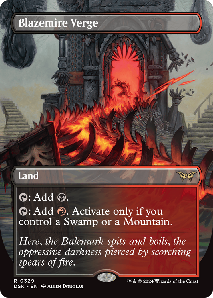 Image of Blazemire Verge (Borderless) [Duskmourn: House of Horror]