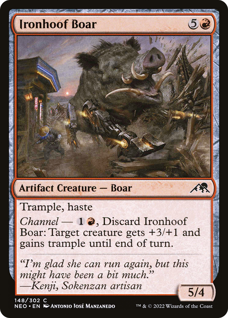 Image of Ironhoof Boar [Kamigawa: Neon Dynasty]