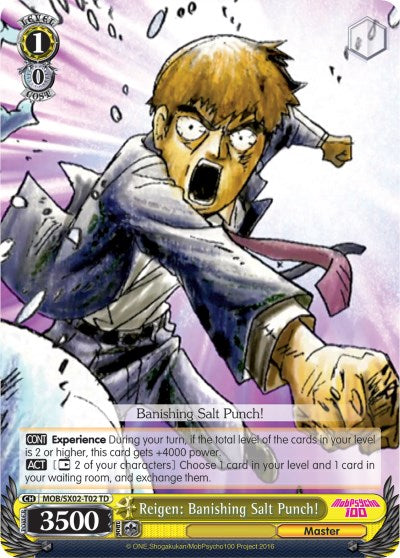 Image of Reigen: Banishing Salt Punch! (MOB/SX02-T02 TD) [Mob Psycho 100]
