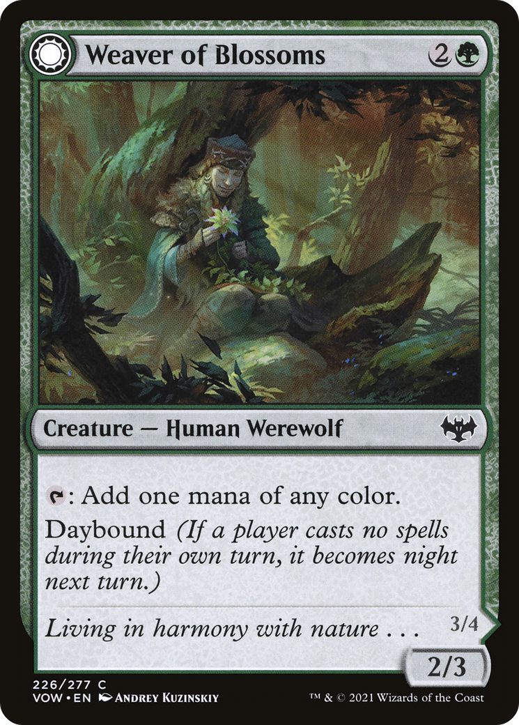 Image of Weaver of Blossoms // Blossom-Clad Werewolf [Innistrad: Crimson Vow]
