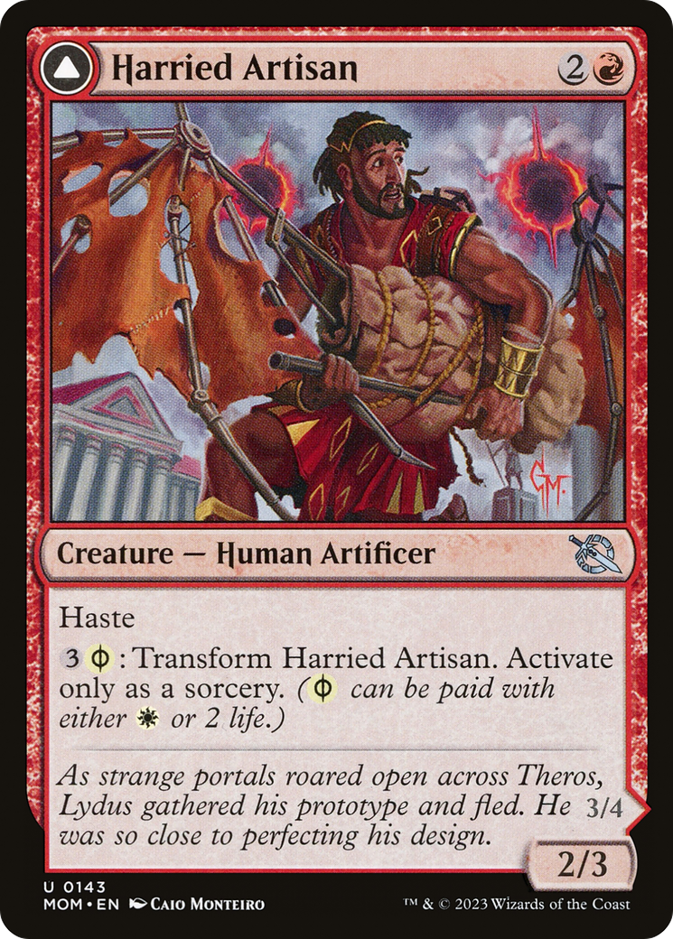 Image of Harried Artisan // Phyrexian Skyflayer [March of the Machine]