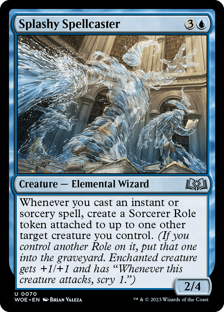Image of Splashy Spellcaster [Wilds of Eldraine]