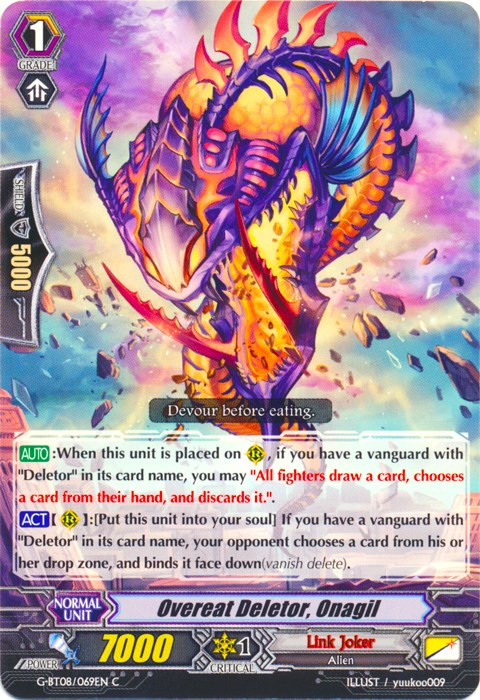 Image of Overeat Deletor, Onagil (G-BT08/069EN) [Absolute Judgment]