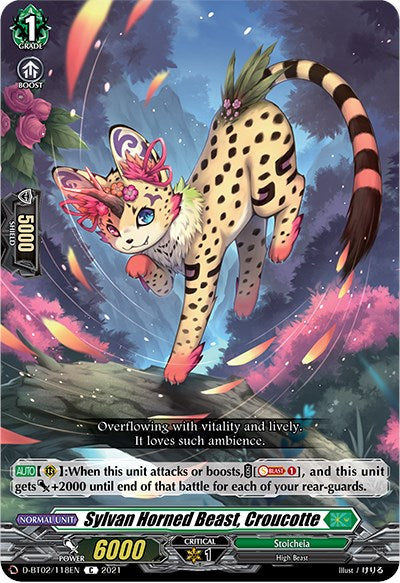 Image of Sylvan Horned Beast, Croucotte (D-BT02/118EN) [A Brush with the Legends]