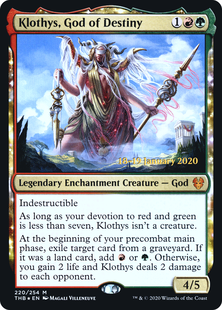 Image of Klothys, God of Destiny [Theros Beyond Death Prerelease Promos]