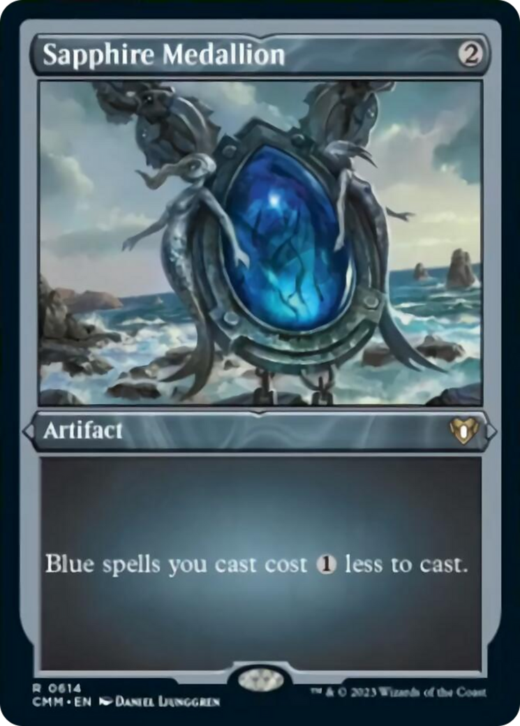 Image of Sapphire Medallion (Foil Etched) [Commander Masters]
