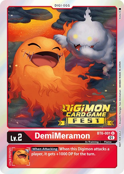 Image of DemiMeramon [BT6-001] (Digimon Card Game Fest 2022) [Double Diamond Promos]