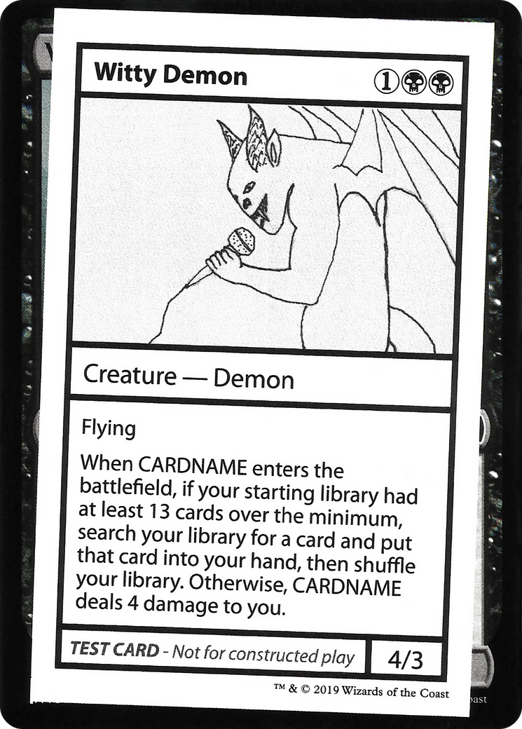 Image of Witty Demon (2021 Edition) [Mystery Booster Playtest Cards]