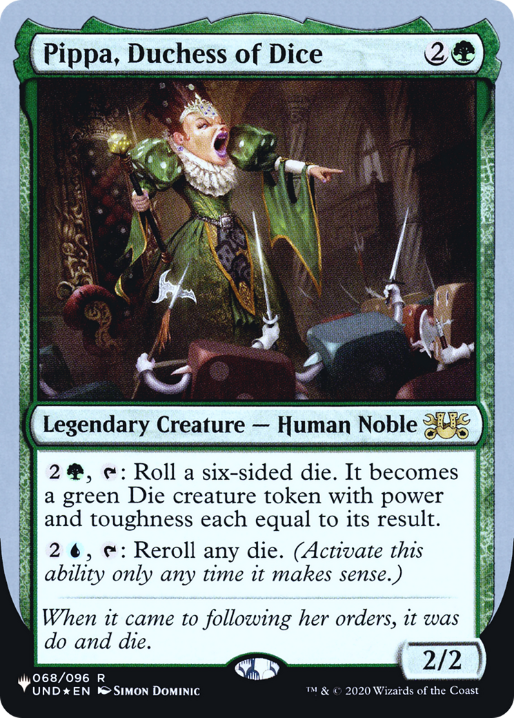 Image of Pippa, Duchess of Dice (Unfinity Foil Edition) [The List]