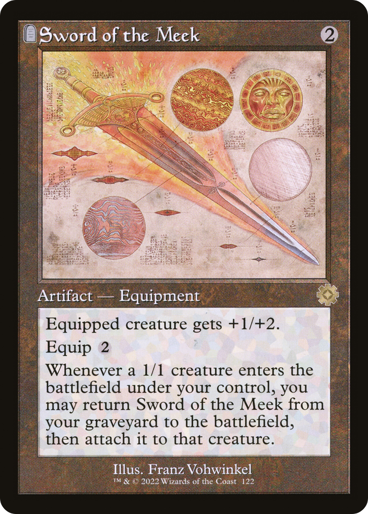 Image of Sword of the Meek (Retro Schematic) [The Brothers' War Retro Artifacts]