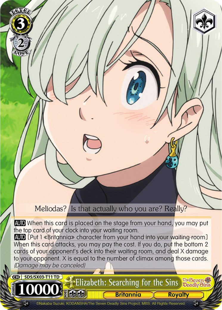 Image of Elizabeth: Searching for the Sins (SDS/SX03-T11 TD) [The Seven Deadly Sins]