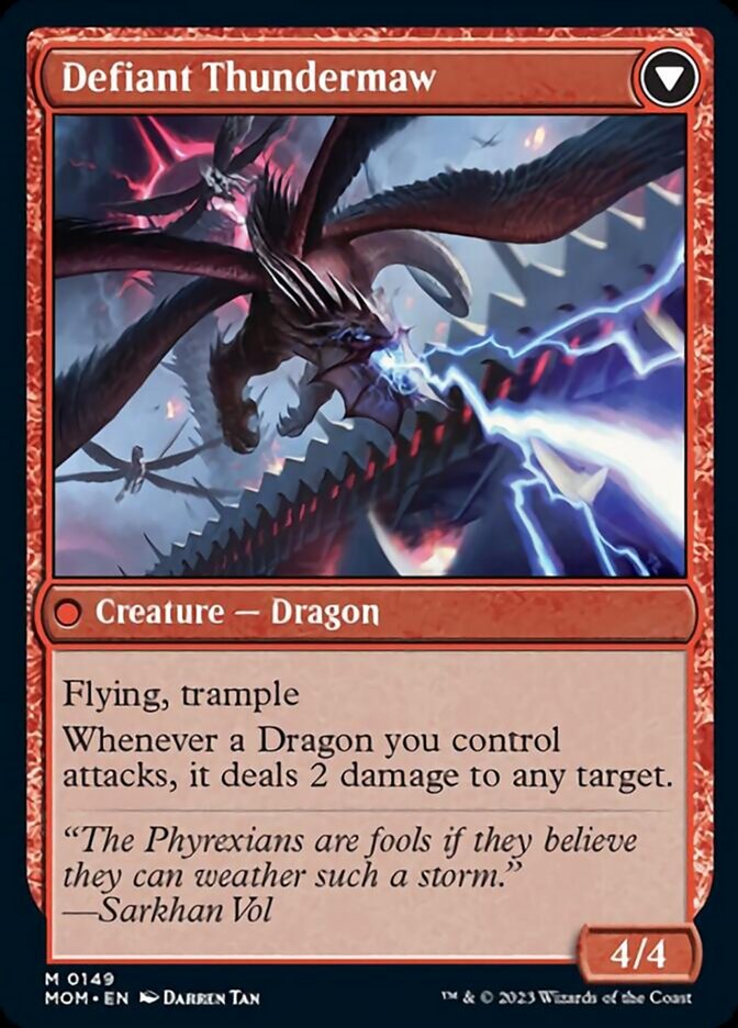 Image of Invasion of Tarkir // Defiant Thundermaw [March of the Machine]