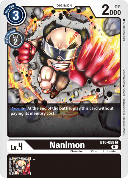 Image of Nanimon [BT6-058] [Double Diamond]
