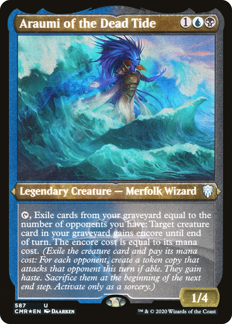 Image of Araumi of the Dead Tide (Etched) [Commander Legends]